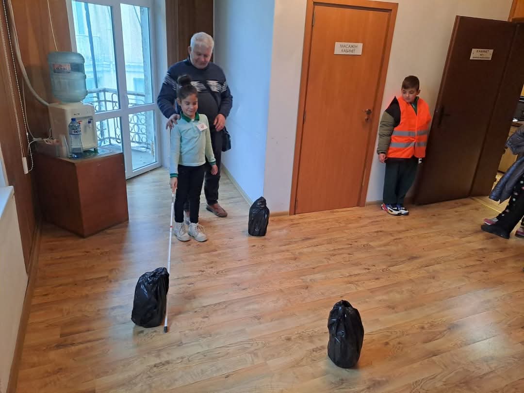Mobility training with obstacles